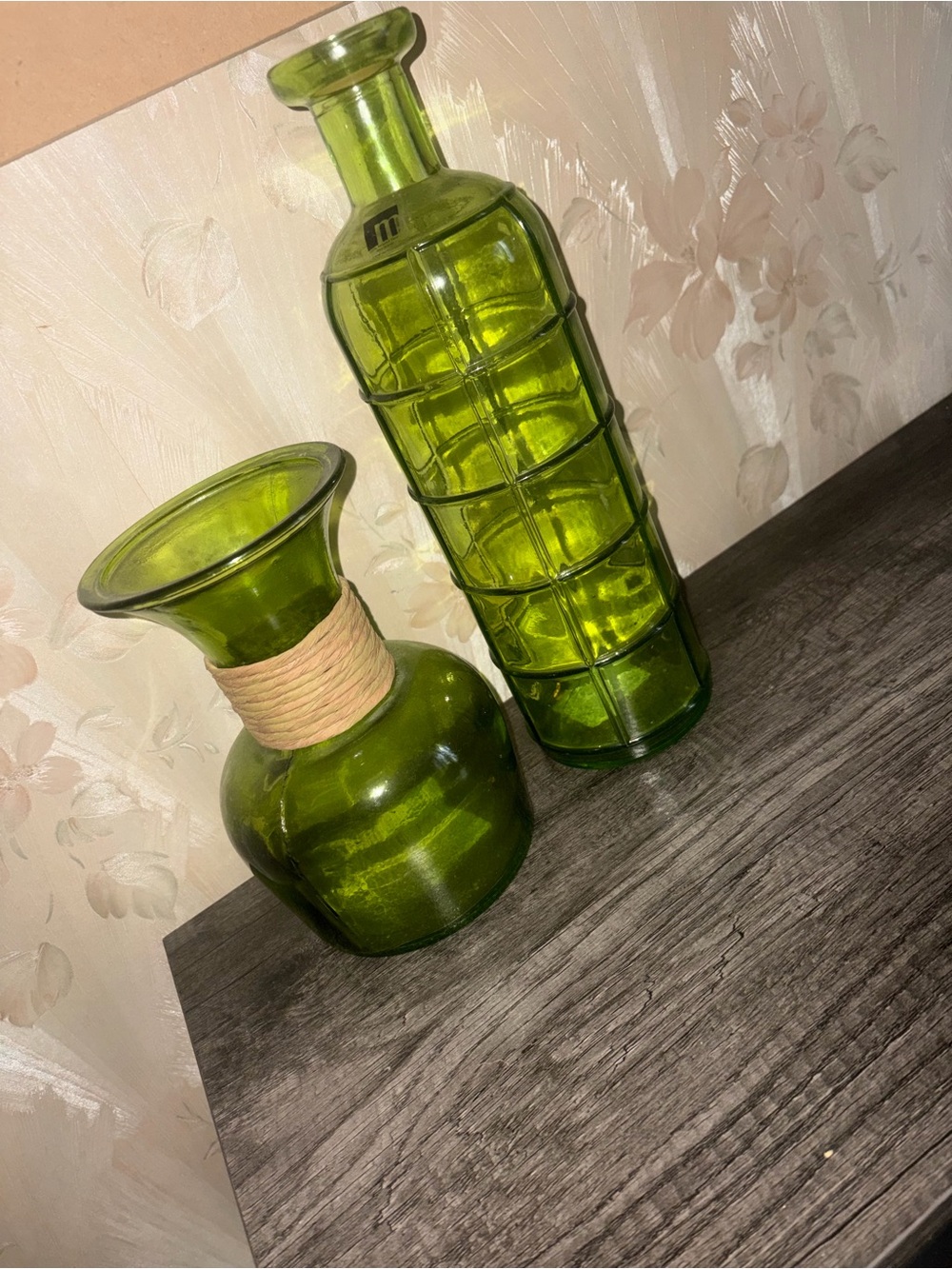Green Decorative Glass Vases